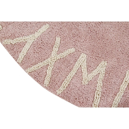 Dywan bawełniany Lorena Canals ABC różowy Ø150 cm