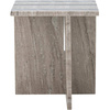 Clea Side Table, Brown, Marble