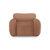 Arc lounge fauteuil, frame sand, linen, dusty rose
