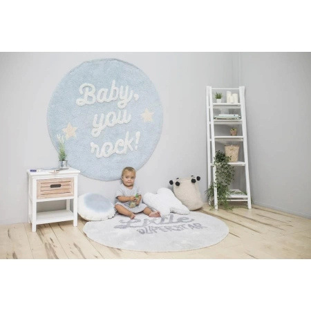 Dywan bawełniany Lorena Canals BABY niebieski Ø120 cm