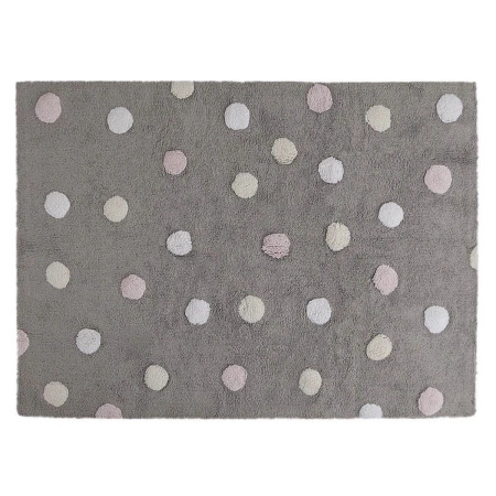 Dywan bawełniany Lorena Canals TOPOS TRICOLOR szary 160 x 120 cm
