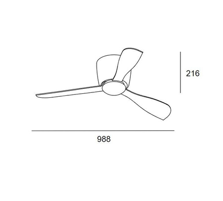 Wentylator sufitowy z lampą LEDS C4 BORA 988 mm biały