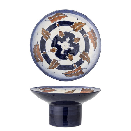 Myrna Pedestal Bowl, Black, Stoneware