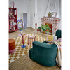 Emmie Floor Lamp, Blue, Polyester