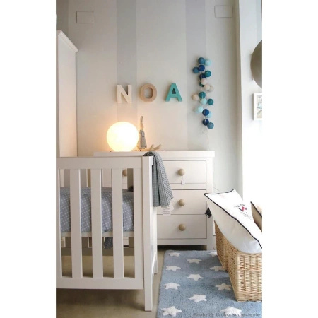 Dywan bawełniany Lorena Canals STARS niebieski 160 x 120 cm