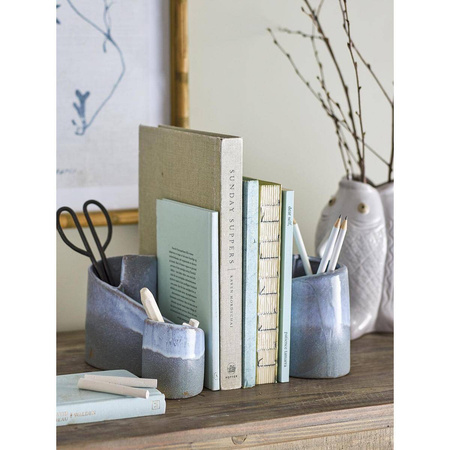 Meliad Bookend, Blue, Stoneware