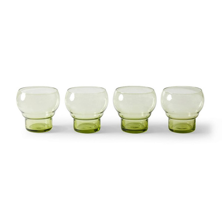70s glassware: bulb glasses mint green (set of 4)
