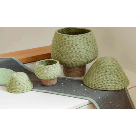 Kosz Lorena Canals TREE zielono beżowy