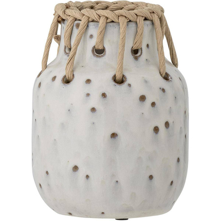 Janel Vase, White, Ceramic
