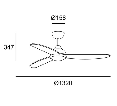Ceiling fan with LEDS lamp C4 NEPAL white
