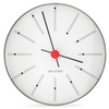 Bankers Wall clock Ø12 cm white/black/red