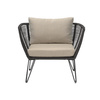 Mundo Lounge Chair, Black, Metal