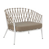 Cia Lounge Chair, White, Metal