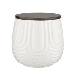 Pojemnik z brązowym wieczkiem SARAH Lene Bjerre biały