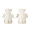 Faella Votive & Candle Holder, White, Stoneware