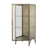 Saone Cabinet, Brass, Tempered glass