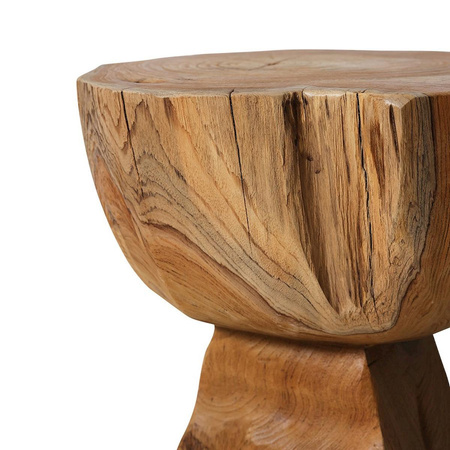 Arched wooden stool