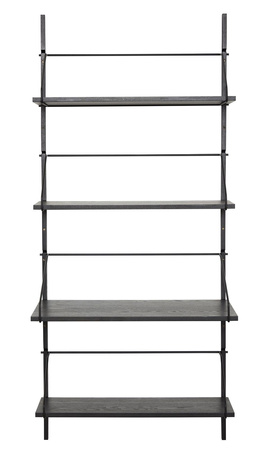 Wall shelf 4 shelves HÜBSCH NORM black
