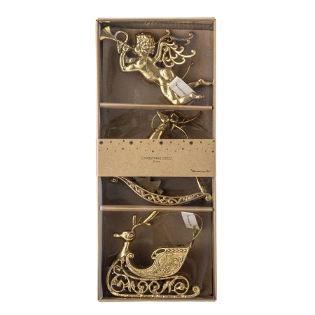 Anisa Ornament, Gold, Plastic