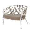 Cia Lounge Chair, White, Metal