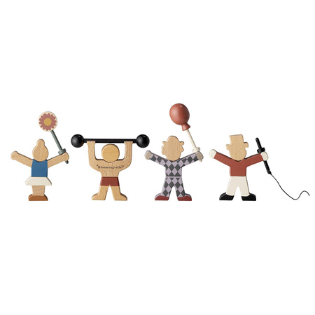 BLOOMINGVILLE ROSSAIO Wooden Circus People Red