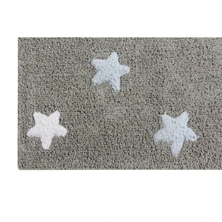 Dywan bawełniany Lorena Canals TRICOLOR STARS szary 160 x 120 cm
