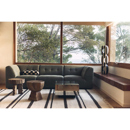 Wełniany kilim w paski hkliving STRIPED szary rozmiar 200x300 cm