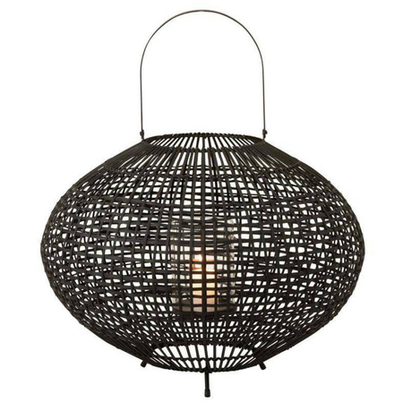 J-LINE rattan lantern black