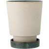 Idril Flowerpot w/Saucer, Nature, Stoneware