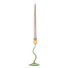 Ada Candle Holder, Green, Glass