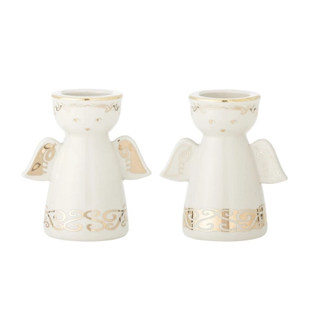 Faella Votive & Candle Holder, White, Stoneware