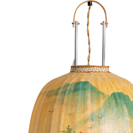 Traditional lantern landscape painting oval L