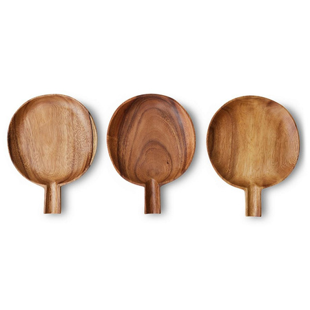 Półmisek akacjowy HKLIVING ACACIA naturalny rozmiar L