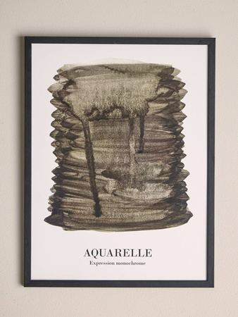 Ravenna Illustration w/ Frame, Black, Pine