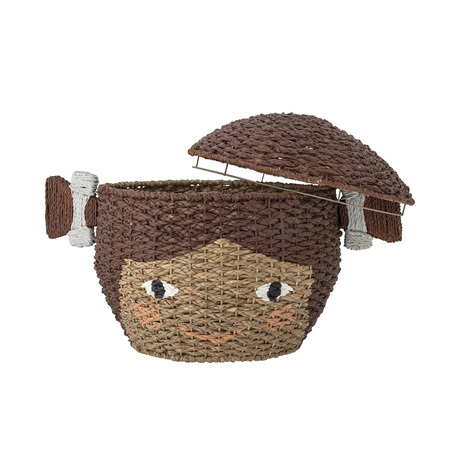Koszyk z pokrywką Bloomingville LILL brązowy