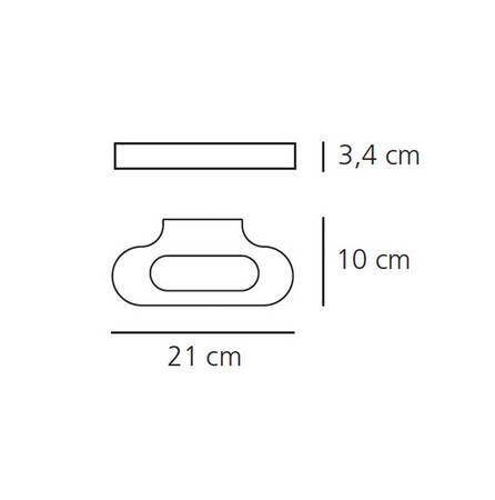 Lampa ścienna Artemide Talo LED 21 chromowana