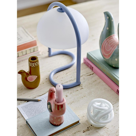 Trudy Candle Holder, Rose, Stoneware