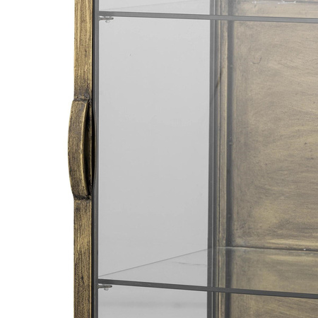 Saone Cabinet, Brass, Tempered glass