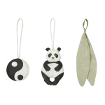Zestaw 3 zawieszek Lorena Canals BAMBOO czarno białych