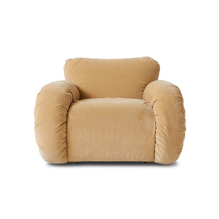 Arc lounge fauteuil, frame ash, royal velvet, cream