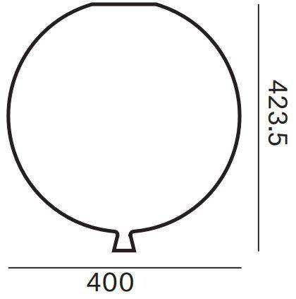 Lampa sufitowa Brokis Memory 400 jasnoszara