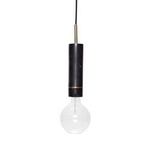 Lampa wisząca Hübsch MARBLE BLACK czarna,mosiężna