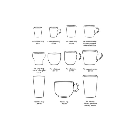 70s ceramics: coffee mug, hail