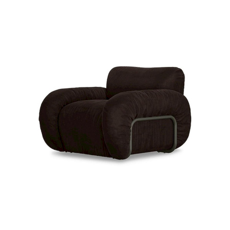 Arc lounge fauteuil, frame ash, royal velvet, espresso