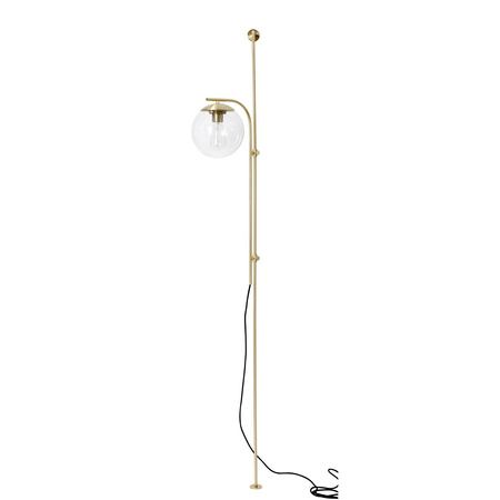HÜBSCH BUBBLE brass transparent wall lamp