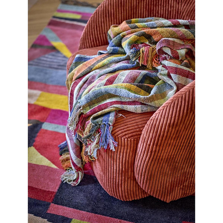 Elmy Throw, Orange, Recycled Cotton