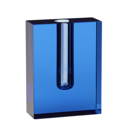 Szklany wazon Hübsch BLUE niebieski