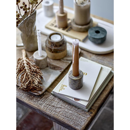 Dalin Votive & Candle Holder, Brown, Sandstone