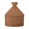 Caylie Jar w/Lid, Red, Terracotta