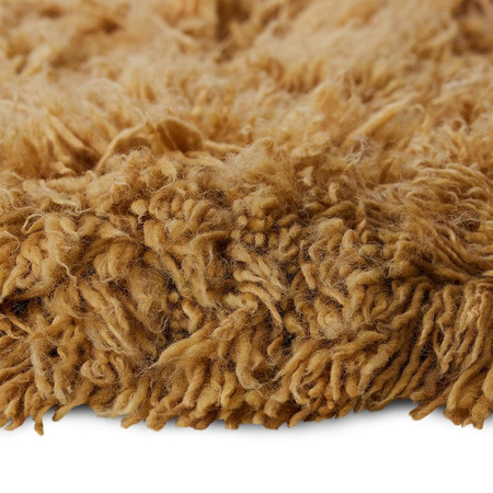 Fluffy round rug caramel (200x200cm)